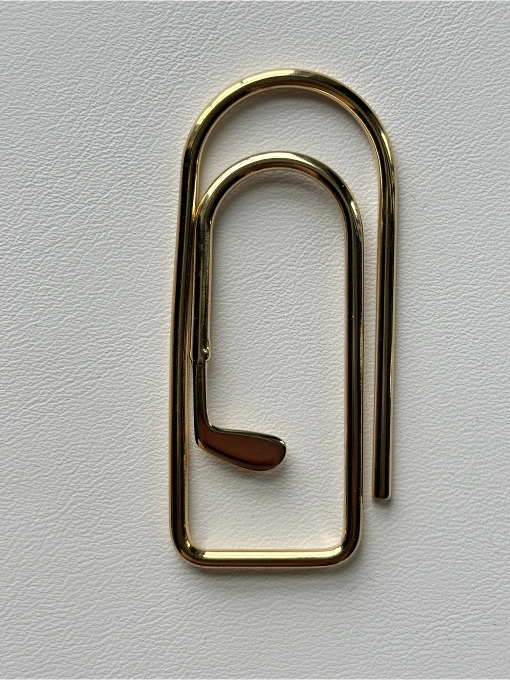 Gold Tone Oversized Paperclip Money Clip – golf club– Vintage